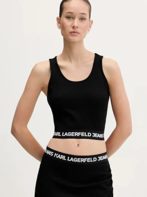 Karl Lagerfeld Jeans top kolor czarny B1W17048