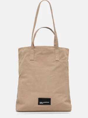 Karl Lagerfeld Jeans torba bawełniana kolor beżowy B1W50001