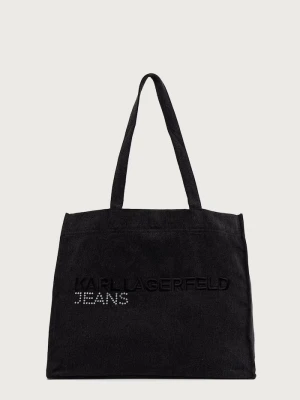 Karl Lagerfeld Jeans torba materiałowa jeansowa czarny