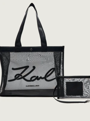 Karl Lagerfeld Jeans Torba plażowa + saszetka K/Signature