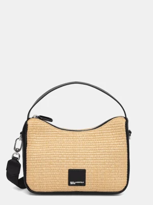 Karl Lagerfeld Jeans torebka crossbody damska pleciona beżowy