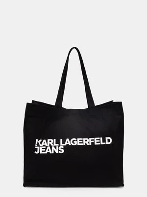 Karl Lagerfeld Jeans torebka bawełniana kolor czarny A1W50002