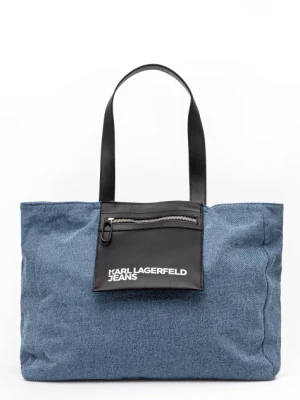 Karl Lagerfeld Jeans torebka jeansowa kolor niebieski A2W50029