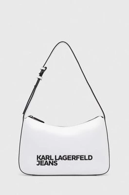 Karl Lagerfeld Jeans torebka ESSENTIAL LOGO BAGUETTE kolor biały 241J3006