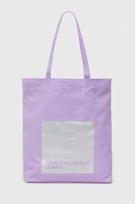 Karl Lagerfeld Jeans torebka kolor fioletowy