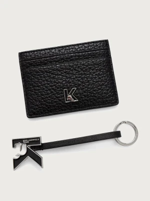 Karl Lagerfeld Jeans zestaw z etui z imitacji skóry czarny