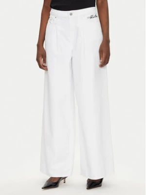 KARL LAGERFELD Jeansy A2W10158 Biały Wide Leg