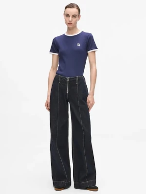 Karl Lagerfeld jeansy bawełniane damskie medium waist A4W10098