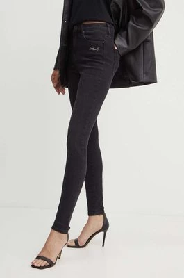 Karl Lagerfeld jeansy damskie kolor czarny 245W1101