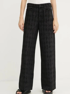 Karl Lagerfeld jeansy damskie kolor czarny A3W10013