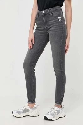 Karl Lagerfeld jeansy Ikonik 2.0 damskie kolor szary