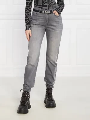 Karl Lagerfeld Jeansy rhinestone logo jeans | Straight fit
