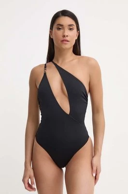 Karl Lagerfeld jednoczęściowy strój kąpielowy kolor czarny miękka miseczka