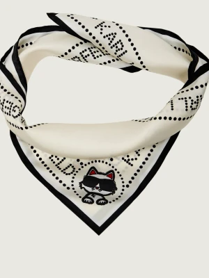 Karl Lagerfeld Jedwabna chusta Ikon Circle Choupette