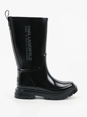 Karl Lagerfeld kalosze K/TORRENT damskie kolor czarny KL47180S