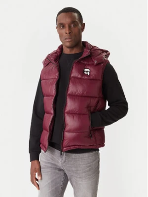 KARL LAGERFELD Kamizelka 505023 554590 Bordowy Regular Fit