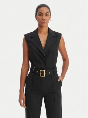 KARL LAGERFELD Kamizelka garniturowa B1W14009 Czarny Slim Fit
