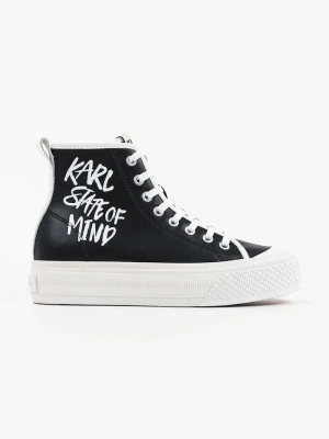 Karl Lagerfeld Kampus Max V trampki damskie skórzane czarny