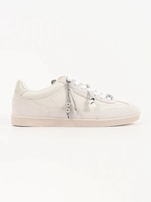 Karl Lagerfeld Kandidate sneakersy damskie skórzane beżowy
