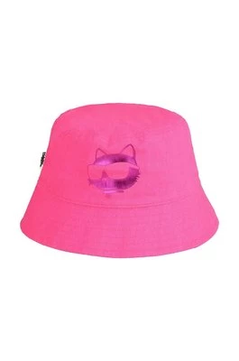 Karl Lagerfeld kapelusz bawełniany dziecięcy kolor różowy bawełniany