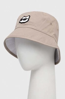 Karl Lagerfeld kapelusz bawełniany kolor beżowy bawełniany