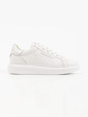 Karl Lagerfeld Kapri Mens sneakersy męskie skórzane biały