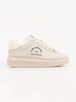 Karl Lagerfeld Kapri sneakersy damskie skórzane beżowy