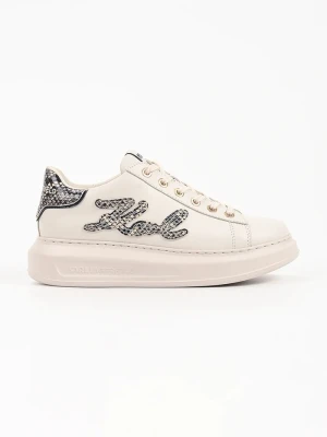 Karl Lagerfeld Kapri sneakersy damskie skórzane beżowy