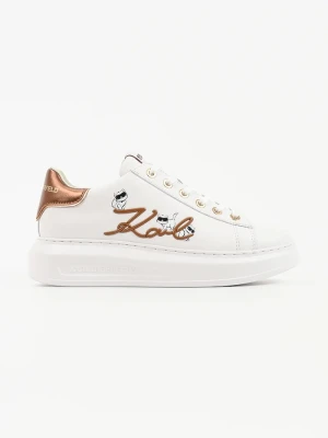 Karl Lagerfeld Kapri sneakersy damskie skórzane biały