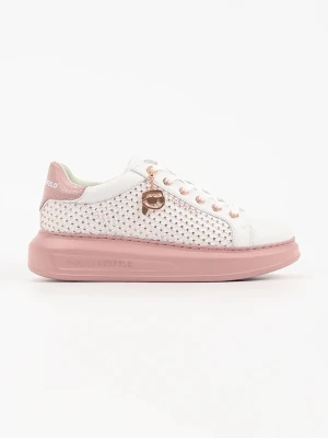 Karl Lagerfeld Kapri sneakersy damskie skórzane biały