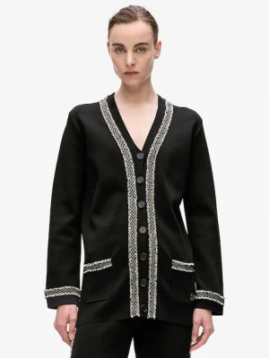 Karl Lagerfeld kardigan damski kolor czarny A4W18036