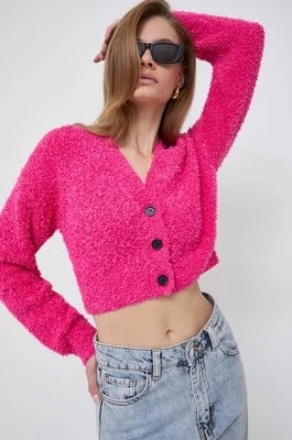 Karl Lagerfeld kardigan damski kolor różowy