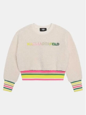 Karl Lagerfeld Kids Bluza Z15460 S Écru Regular Fit