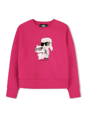 Karl Lagerfeld Kids Bluza Z30472 M Różowy Regular Fit