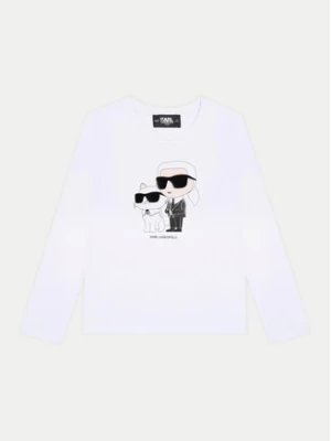 Karl Lagerfeld Kids Bluzka Z30209 D Biały Regular Fit