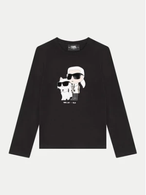 Karl Lagerfeld Kids Bluzka Z30209 S Czarny Regular Fit