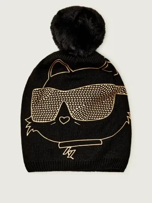 Karl Lagerfeld Kids Czapka | z dodatkiem wełny