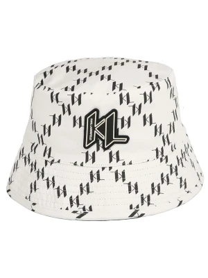 Karl Lagerfeld Kids Dwustronny kapelusz w kolorze kremowo-czarnym rozmiar: 58 cm