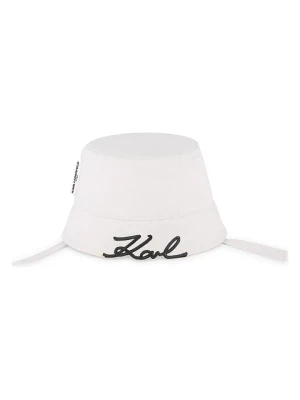 Karl Lagerfeld Kids Kapelusz przeciwsłoneczny w kolorze białym rozmiar: 42 cm