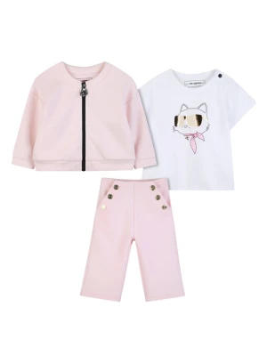 Karl Lagerfeld Kids Komplet dresowy Z31056 S Różowy Regular Fit