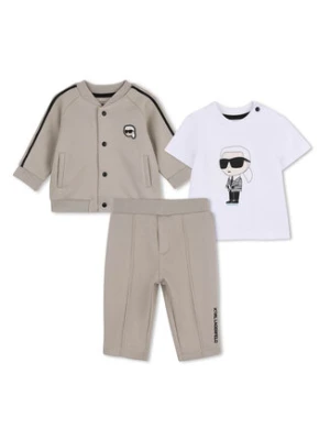 Karl Lagerfeld Kids Komplet dresowy Z31071 Beżowy Regular Fit