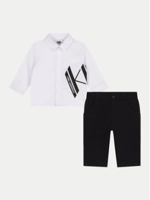 Karl Lagerfeld Kids Komplet koszula i spodnie materiałowe Z30294 S Kolorowy Regular Fit