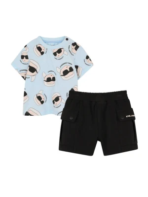 Karl Lagerfeld Kids Komplet t-shirt i spodenki Z31070 M Kolorowy Regular Fit