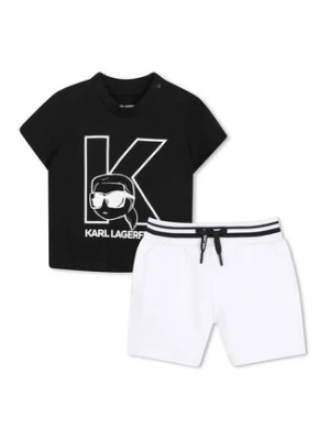 Karl Lagerfeld Kids Komplet t-shirt i spodenki Z31074 Czarny Regular Fit