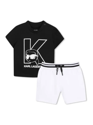 Karl Lagerfeld Kids Komplet t-shirt i spodenki Z31074 Czarny Regular Fit