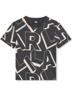 Karl Lagerfeld Kids Koszulka w kolorze antracytowo-kremowym rozmiar: 164