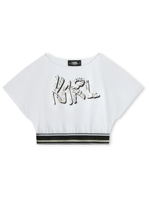 Karl Lagerfeld Kids Koszulka w kolorze biało-czarnym rozmiar: 176