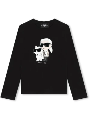 Karl Lagerfeld Kids Koszulka w kolorze czarnym rozmiar: 104
