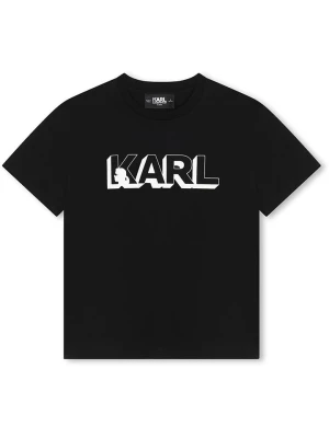 Karl Lagerfeld Kids Koszulka w kolorze czarnym rozmiar: 152