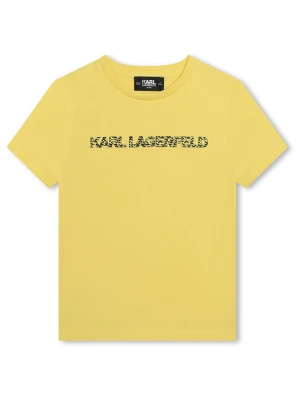 Karl Lagerfeld Kids Koszulka w kolorze żółtym rozmiar: 128